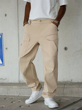ZAFUL Men's Outdoor Cargo Hiking Pants Tactical Pants Elastic Waist Twill Pants with 6 Pockets